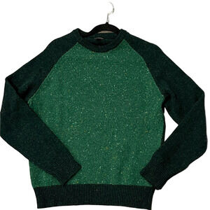 J. Crew Men's Two-Tone Green Crewneck Sweater